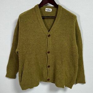 CALE Olive Cardigan Sweater for Men